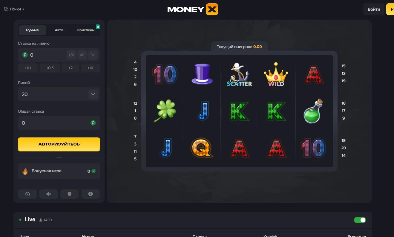 Слоты и игры Money X
